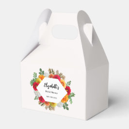 Caja Para Regalos Dalia de otoño Floral Despedida de soltera de otoñ
