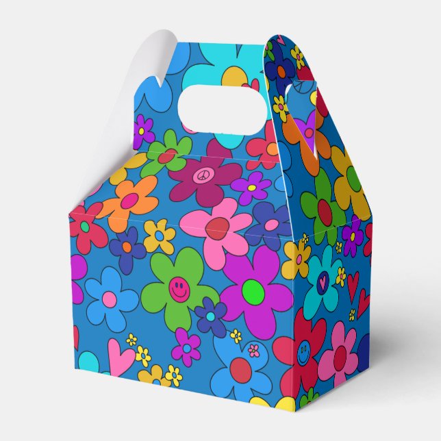Caja Para Regalos Dalias Felices Hippies (Front Side)