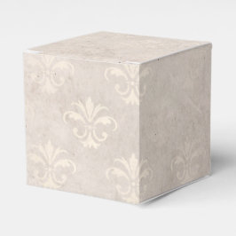 Caja Para Regalos Damascado Gris Marfil