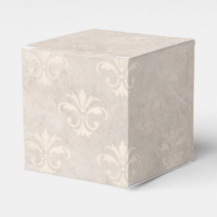 Caja Para Regalos Damascado Gris Marfil