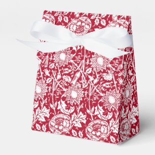 Caja Para Regalos Damasco de claveles de Art Nouveau, rojo y blanco