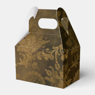 Caja Para Regalos Damasco de oro de bronce vintage