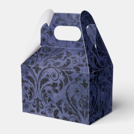 Caja Para Regalos Damasco Morado y Negro Afligido