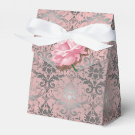Caja Para Regalos Damasco rosa de Grunge