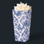 Caja Para Regalos Damasco rosa y azul para el abuelo<br><div class="desc">El diseño de esta caja de palomitas de fiesta tiene un diseño grandilocuente precoz con un patrón de damasco azul marino sobre un fondo rosa rubor.</div>