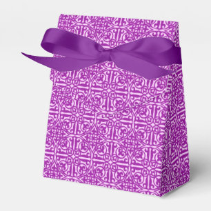 Caja Para Regalos Damask medieval Fleur-de-lis, amethyst morple