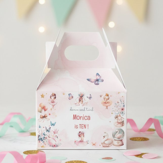 Caja Para Regalos Dance and twirl cute ballerina ballet kid birthday (Subido por el creador)