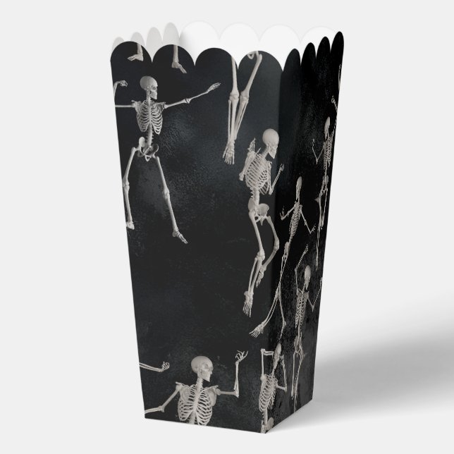 Caja Para Regalos Dancing Skeletons Halloween Popcorn (Reverso )
