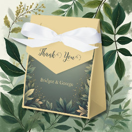 Caja Para Regalos dark green elegant nature wedding