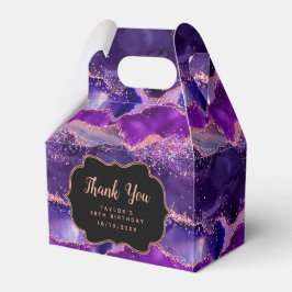 Caja Para Regalos Dark Purple Pink Sequins Agly Birthday Gracias