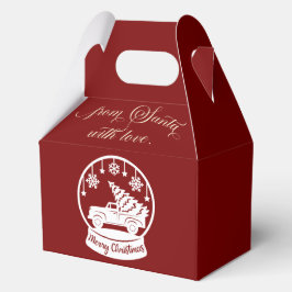 Caja Para Regalos De Santa Con Amor Bola de Nieve Camión de Navidad