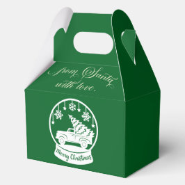 Caja Para Regalos De Santa Con Amor Bola de Nieve Camión de Navidad