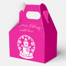 Caja Para Regalos De Santa Con Amor Bola de Nieve Muñeco de Nieve