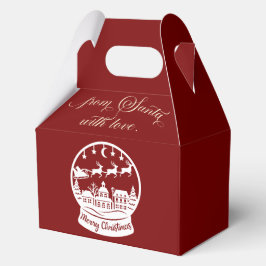 Caja Para Regalos De Santa Con Amor Bola de Nieve Santa