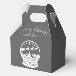 Caja Para Regalos De Santa Con Amor Bola de Nieve Santa