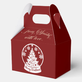 Caja Para Regalos De Santa Con Amor Globo de Nieve Árbol de Navidad