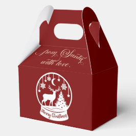Caja Para Regalos De Santa Con Amor Globo de Nieve Ciervo