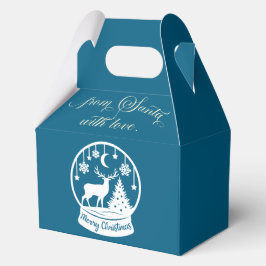 Caja Para Regalos De Santa Con Amor Globo de Nieve Ciervo