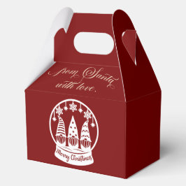 Caja Para Regalos De Santa Con Amor Gnomos De Nieve Globo