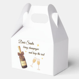 Caja Para Regalos Dear Santa Champagne Design