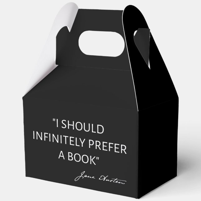 Caja Para Regalos Debería Preferir Infinitamente Un Libro - Jane Aus (Reverso )