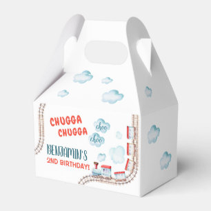 Caja Para Regalos Decoración del partido del cumpleaños del tren Chu
