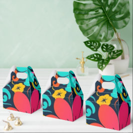 Caja Para Regalos Decoración Dopamina - Flores Funky Brillantes - Re