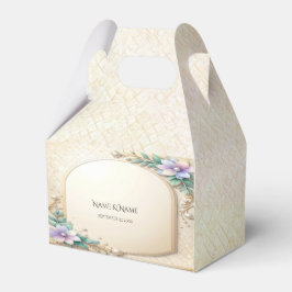 Caja Para Regalos Decorative Floral Frame with Pearls Favor Box