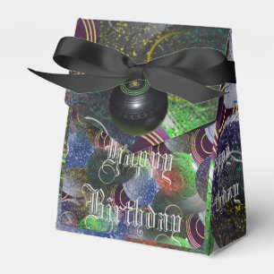 Caja Para Regalos Decoupage de los bolos de hierba, cumpleaños feliz