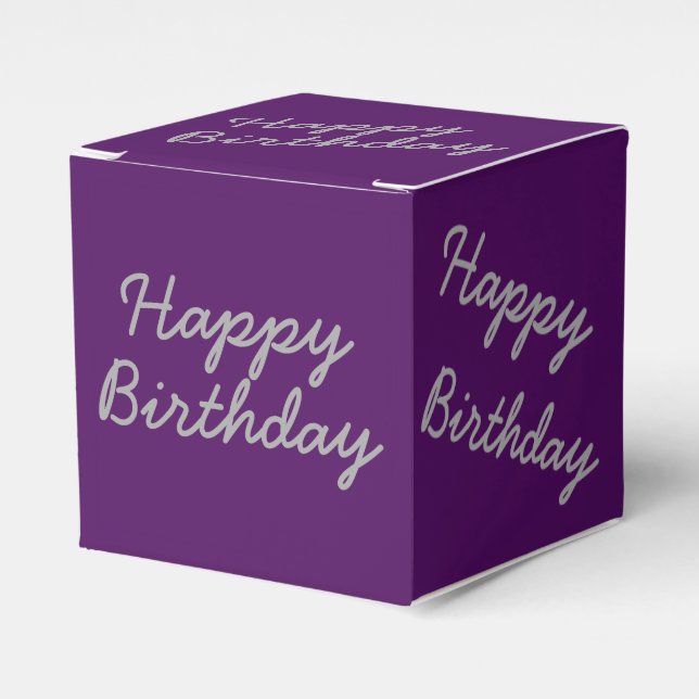 Caja Para Regalos Deep Purple Classic Party Favor Boces (Costado Anverso)
