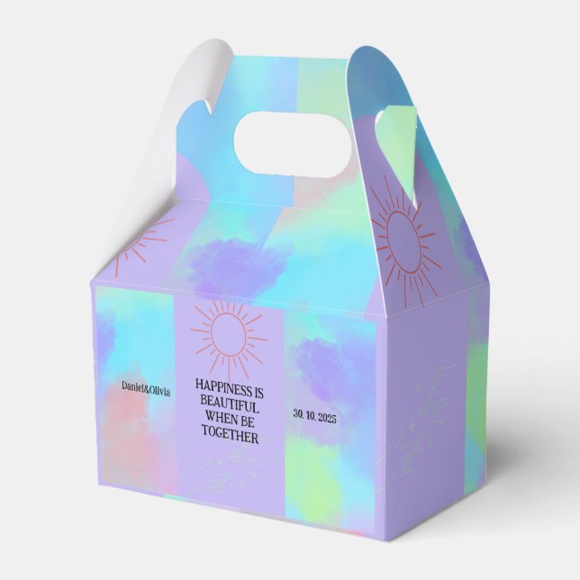 Caja Para Regalos Deep Purple Soft Weeding Stueding (Front Side)