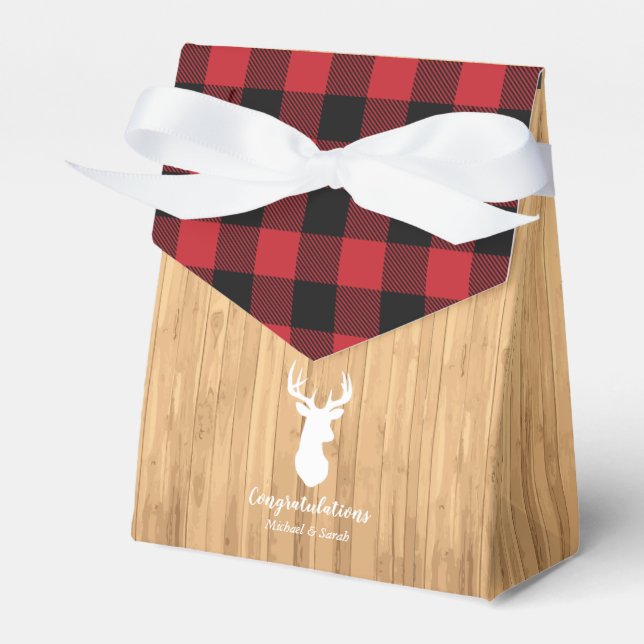 Caja Para Regalos Deer Hunting Lodge Baby Shower Antlers (Front Side)
