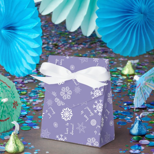 Caja Para Regalos Dejar que la lavanda de nieve (Fiesta)