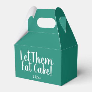 Caja Para Regalos Dejemos Que Coman Pasteles Verde azulados Bodas Se