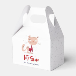 Caja Para Regalos Déjenla nieve - Gato lindo en suéter invernal
