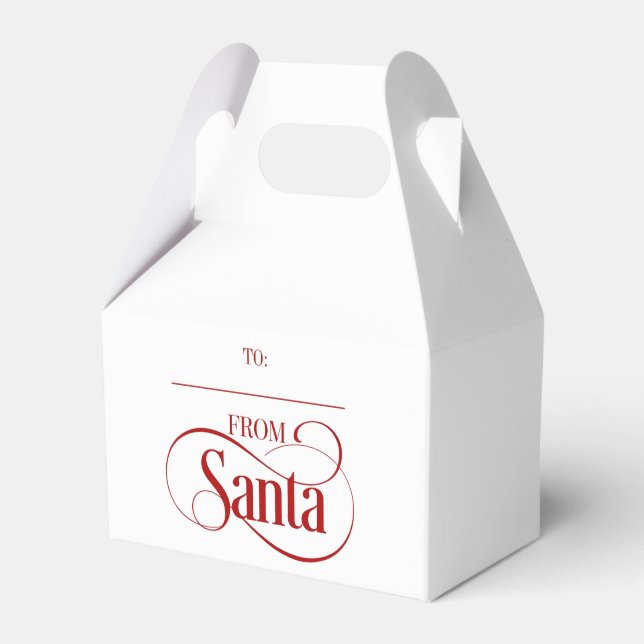 Caja Para Regalos Del feriado de Navidades de Santa Claus (Front Side)