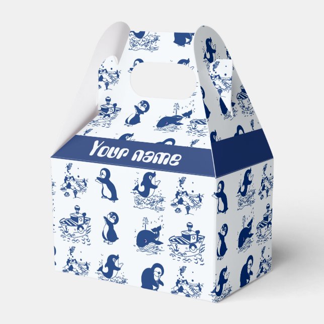 Caja Para Regalos Delfín, ballenas y pingüinos (Front Side)