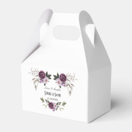 Caja Para Regalos Delicado Boda de oro de las flores de peones rosad