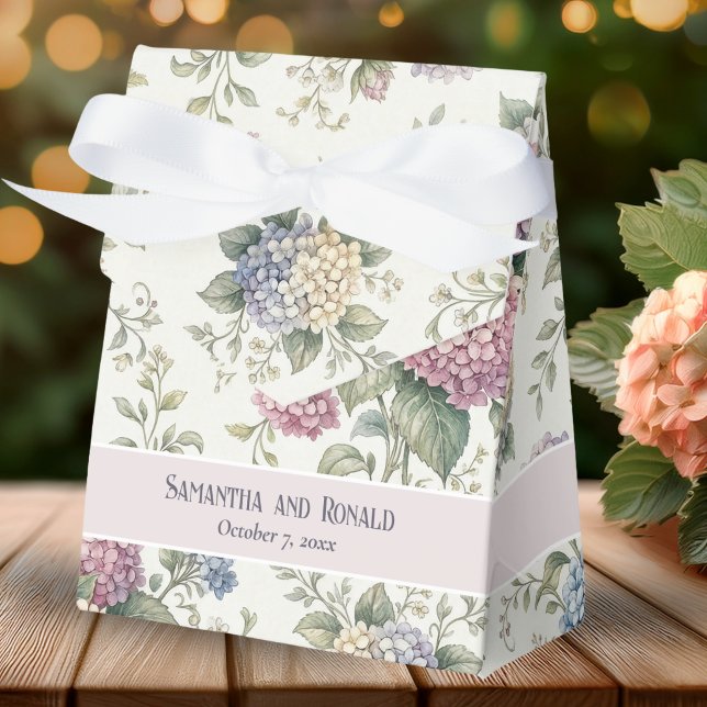 Caja Para Regalos Delicate Hydrangea Flowers Wedding (Subido por el creador)