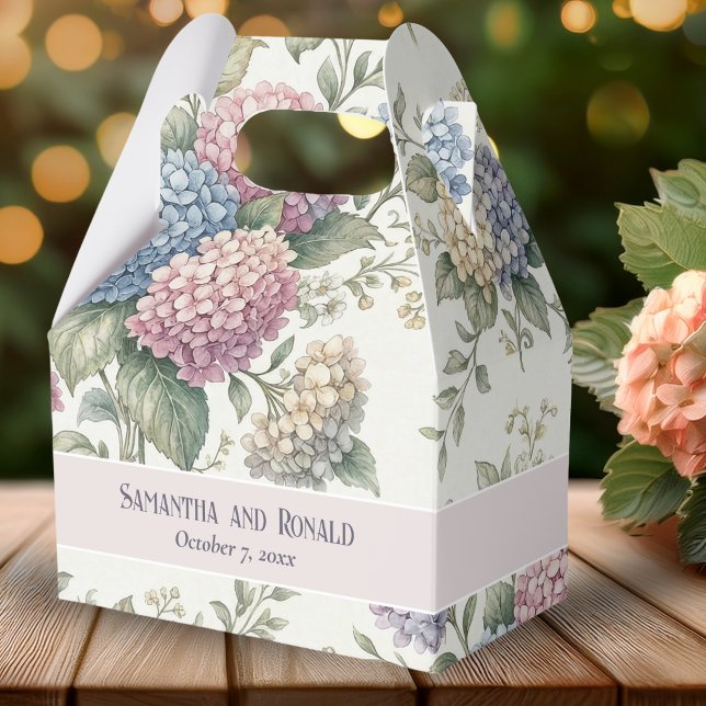 Caja Para Regalos Delicate Hydrangea Flowers Wedding (Subido por el creador)