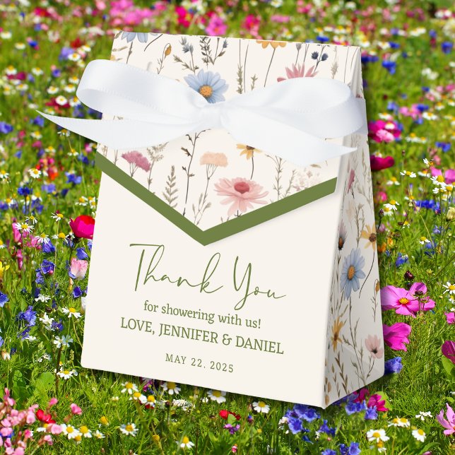 Caja Para Regalos Delicate Pastel Boho Floral Baby Shower (Subido por el creador)