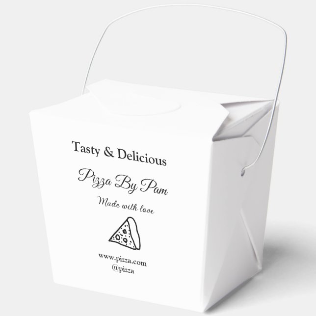 Caja Para Regalos Delicioso restaurante pizzería café hecho con amor (Anverso)