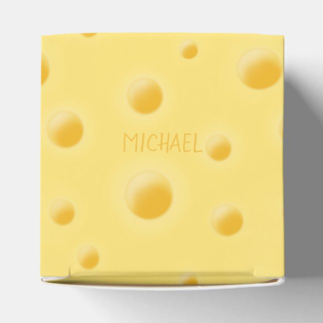 Caja Para Regalos ¡Demasiado Alegre! Nombre personalizado del queso  (Parte superior)