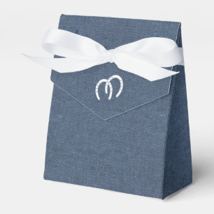 Caja Para Regalos Denim azul del país y herraduras