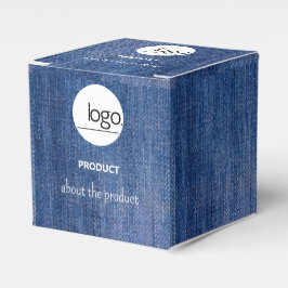 CAJA PARA REGALOS DENIM BLUE STRONING LOGO BUSINESS