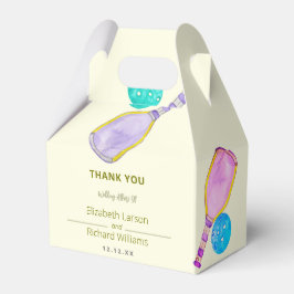 Caja Para Regalos Deportes Amante Acuarela Pickleball Tema Boda