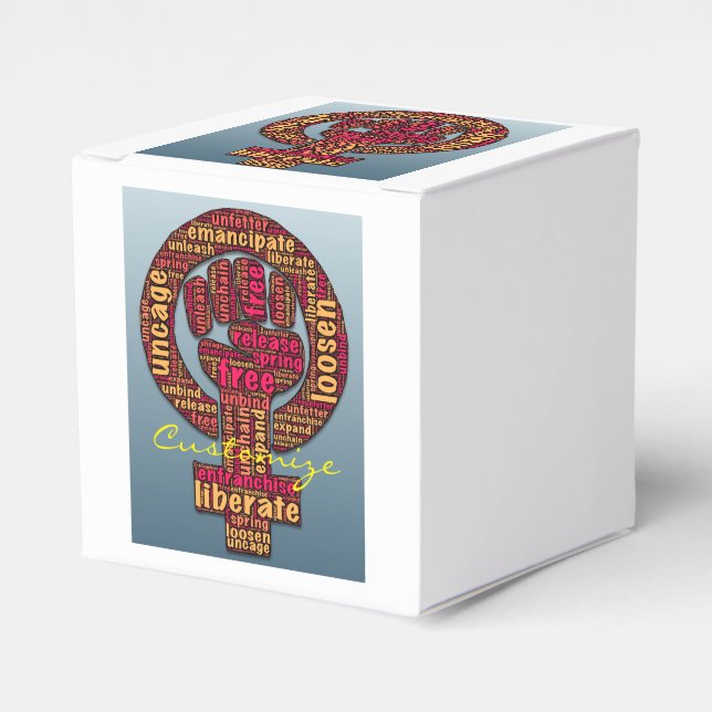 Caja Para Regalos derechos de la mujer levantados en primer lugar Th (Costado Anverso)