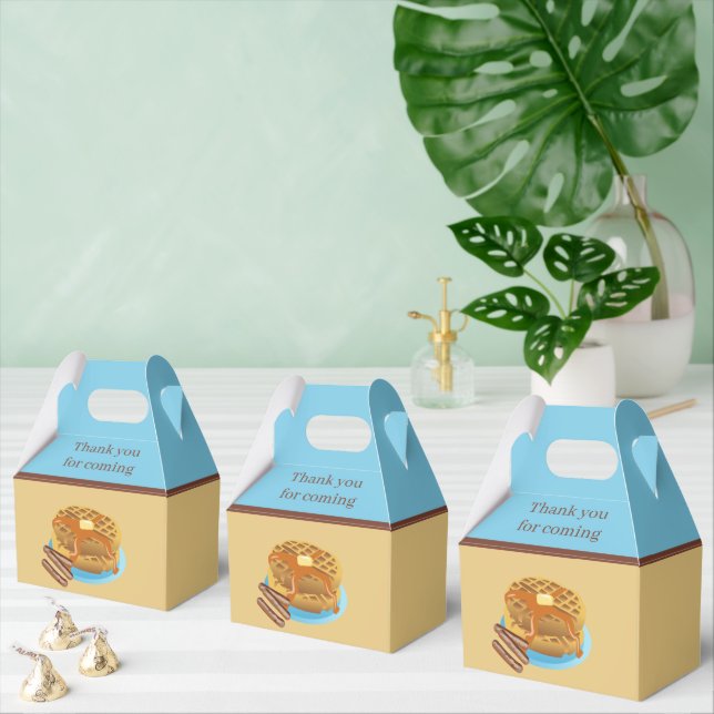 Caja Para Regalos desayuno con gofres y salchichas (Múltiple)