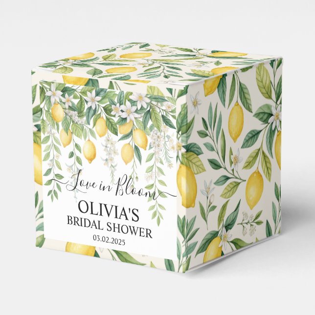 Caja Para Regalos Desayuno Nupcial de Flor de Limón (Costado Anverso)