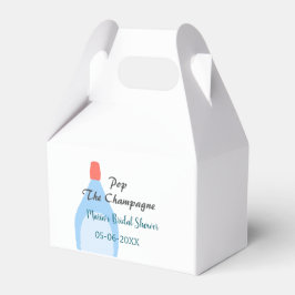 Caja Para Regalos Descorcha el champán azul desfile de novia añadir 
